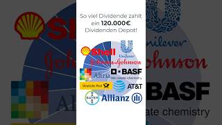 Wie viel DIVIDENDE zahlt ein 120000€ Depot shorts Dividenden Aktien [upl. by Garcon]