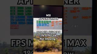 Msi Afterburner Overlay Fix FPS Min Avg Max 1 01 Low shorts pc overlay afterburner gaming [upl. by Rizas395]