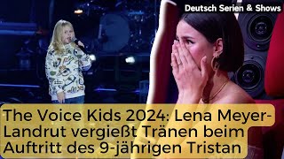 The Voice Kids 2024 Lena MeyerLandrut vergießt Tränen beim Auftritt des 9jährigen Tristan [upl. by Analeh806]