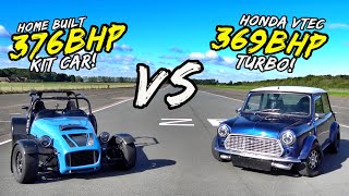 369BHP VTEC TURBO MINI VS 376BHP LOCOST KIT CAR  OG BATTLES [upl. by Meta]