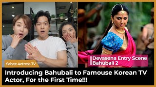 English subs Introducing Bahubali 2 to Korean TV Actor First Time Devasena Entry Scene Prabhas [upl. by Garry474]