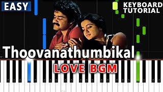 Thoovanathumbikal Bgm Easy Piano Tutorial  Thoovanathumbikal Love BGM  Clara BGM  Johnson Master [upl. by Arral]