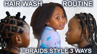 HAIR WASH ROUTINENATURAL HAIR STYLES 4C HAIR WASH DAY [upl. by Sykleb]