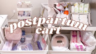 whats on my postpartum cart bedside nursery 2023 🤍 [upl. by O'Dell]