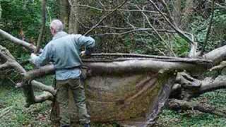 bushcraft survival basher shelter with resin fire part 1 [upl. by Yelime776]