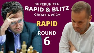 Levon Aronian vs Ivan Saric  SuperUnited Rapid Croatia 2024  Round 6 [upl. by Meesan]