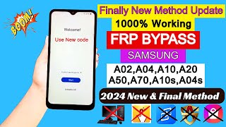 Finally New Method 🔥 2024  Samsung Frp Bypass A02A04A10A20 Without Pc  Google Account Remove [upl. by Ainegul]