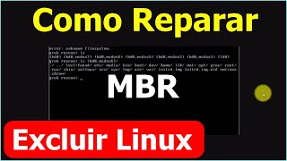 Como reparar MBR do Windows Como excluir o Linux do PC Excluir partição do Linux [upl. by Assile]