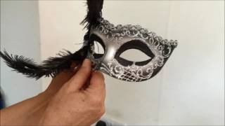 Attaching a stick to a masquerade mask [upl. by Enahsed]