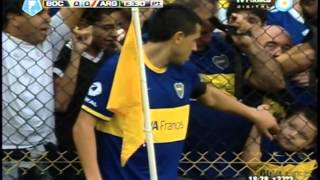 Boca 0  Argentinos 0 Enorme gesto Riquelme con un niño  Fecha 8  Torneo Final 2014 [upl. by Chlo]