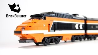 High speed trains at Lego City with NEW passenger train 60197  60051 [upl. by Taub]