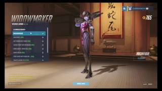 OverwatchWidowmaker Japanese voice lines [upl. by Edgard11]