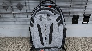 UNDER ARMOUR HUSTLE 50 BACKPACK ADULT CLOSER LOOK UNDER ARMOUR BACKPACKS REVIEWS SHOPPING [upl. by Airdnna]