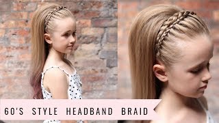 Headband Braid 60s Style by SweetHearts Hair [upl. by Anilra]