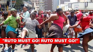 quotRUTO MUST GO RUTO MUST GO Nyeri women chant in Nyeri as they officially welcome Kalonzo Musyoka🔥 [upl. by Neall]