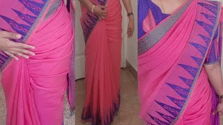 How to drape Cotton Saree perfectly  Cotton saree draping tricksHow to wear Cotton saree trick [upl. by Eenaj]