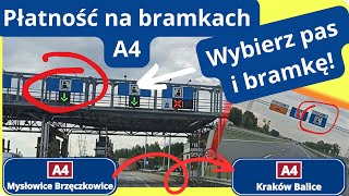 003 Autostrada A4 bramki płatność karta gotówka Katowice Kraków jak przejechać i płacić  2023 [upl. by Erde]