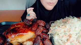 ASMR Hot Honey Whole Roast Chicken Cream Coleslaw MUKBANG 🤍 MARYAM 🤍 [upl. by Kegan]