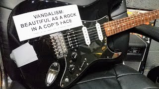 Building a KURT COBAIN Vandalism Strat NIRVANA [upl. by Adar]