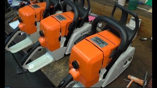 3 NOS 10mm Stihl 044s tear down for porting [upl. by Greenes]