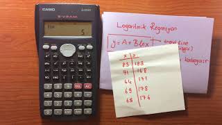 Bilimsel Hesap Makinesi 9  Logaritmik Regresyon Calculator Tutorial 9 [upl. by Lleira]