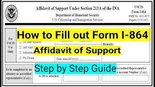 I864 Married Filing Jointly  AFFIDAVIT OF SUPPORT ADD HOUSEHOLD MEMBERS [upl. by Zeus]