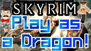 Skyrim Mods  PLAY AS DRAGON  Fly amp Breathe Fire [upl. by Amis]