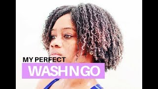 The Wash N Go Using Eco Styler Gel  How to Define Curls [upl. by Kennedy]