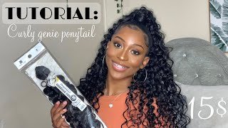 15 EASY HIGH CURLY PONYTAIL  Feat ORGANIQUE hair [upl. by Clapper]