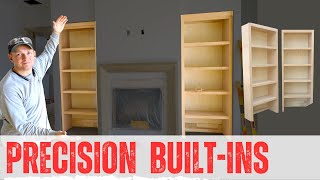 Builtin Book Shelves  Pro Tricks For Flawless Joinery [upl. by Jack711]