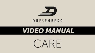 Duesenberg Video Manual  Care amp Maintenance Chapter 9 [upl. by Wein]