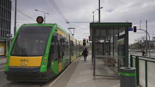 Poland Poznań tram 6 ride from Drzewieckiego to Bałtyck [upl. by Aissert]