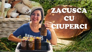 Zacusca cu ciuperci de câmp și hribi Rețeta simplă🍄🍄🍄 [upl. by Aniret552]