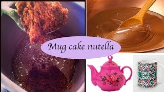 Recette mug cake au nutella facile [upl. by Blanding]