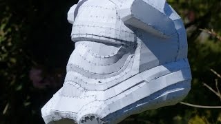 making star wars First Order TieFighter Helmet Part 1 Glasfaser pepakura 66target [upl. by Berners]