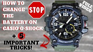 CASIO GSHOCK HOW TO CHANGE THE BATTERY 5 TRICKS [upl. by Lorrimer457]