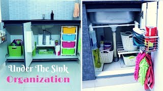 How To Organize Under The Kitchen Sink Cabinet [upl. by Eimile]