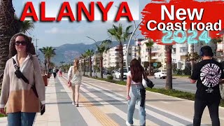 Alanya City New coast road 2024  alanya antalya turkey holiday turkey travel 4k [upl. by Surdna318]