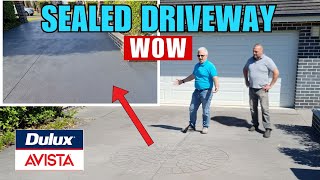 Restore amp Color Your Old Driveway to New with Avista Concrete Sealer DIY [upl. by Pliam]