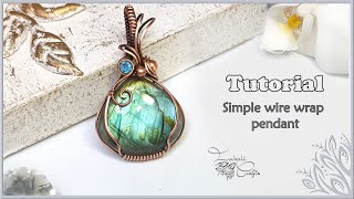 Simple wire weave copper pendant [upl. by Lyons]