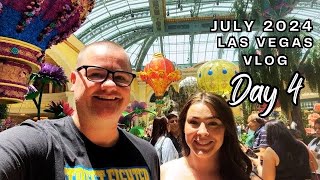 Las Vegas Vlog July Day 4  Sadelles  Fremont Street  8 East  Bingo Heater [upl. by Atsev]