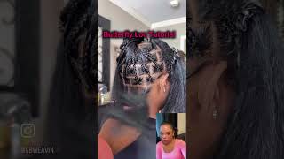 Butterfly locs tutorial youtubeshorts hairstyle locs tutorial short [upl. by Assilim]