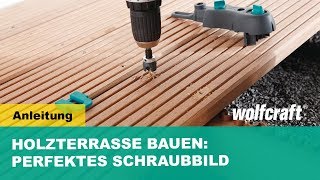 Holzterrasse selber bauen Perfektes Schraubbild mit dem Bohrmobil  wolfcraft [upl. by Ibmat875]