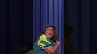 Comedian Rachel Dratch crashes Jimmy Fallon’s monologue as Aussie bgirl Raygun shorts [upl. by Oicnanev]