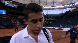 Almagro Talks About Davydenko Win In Hamburg [upl. by Ainevuol]