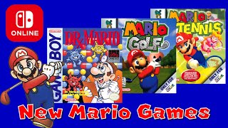 Dr Mario amp GBC Mario Sports Games  Nintendo Switch Online Game Boy Games March 2024 [upl. by Sturges]