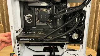 MSI Z790 ACE Max Motherboard Removal and Installation of RTX 4090 Suprim Water Cooled Graphics Card [upl. by Alica]