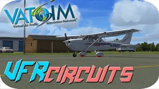 VATSIM VFR Circuits Full Flight NewcastleEGNT Landing Practise in the A2A C172  FSXP3D [upl. by Clute]