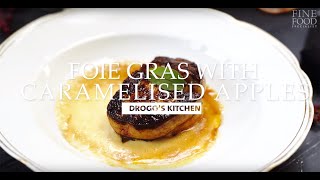 Foie Gras with Caramelized Apples Recipe  Drogos Kitchen  Fine Food Specialist [upl. by Dnomar27]