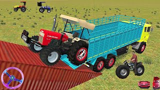 Drive Swaraaj And Unloading Stone From Dumper Truck In Game🔥 swaraaj truck tractor games [upl. by Nicki597]